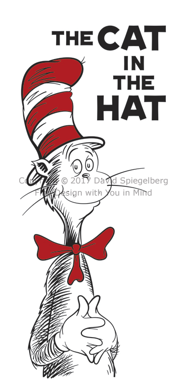 'The Cat in the Hat' book cover, Dr. Seuss